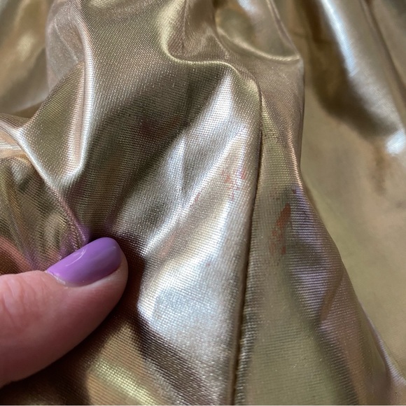 Pink Chicken Alexis Skirt Metallic Gold Lamé - Picture 13 of 13